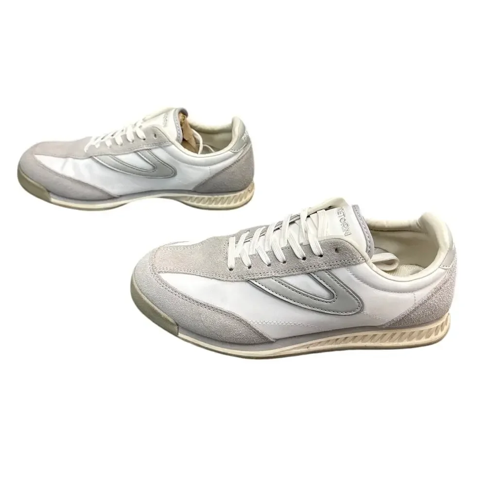 Tretorn Kristine Rawlins Grey White Leather Lace Up Low Top Sneaker Women 7.5
